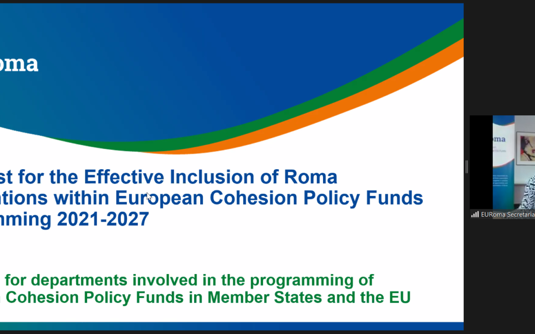 EURoma European event: Roma equality and inclusion and equality within the ESF+ and ERDF 2021-2027 regional programming