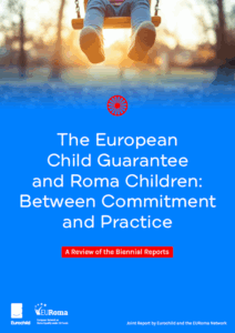 2025. Portada informe EURoma-Eurochild sobre Garantía Infantil e Infancia Gitana.